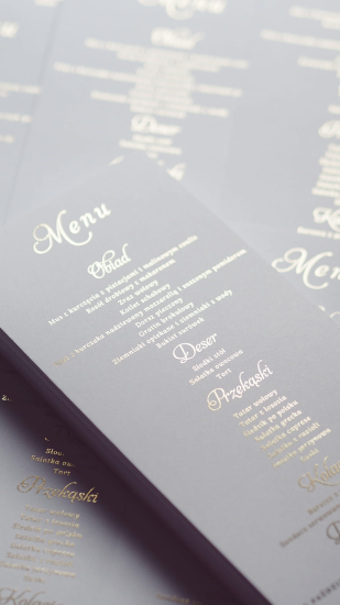 Menu Złocone - efekt mieniący