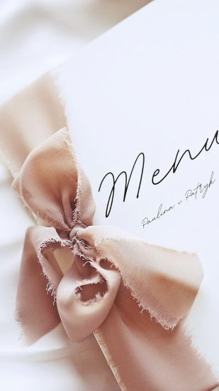 Menu  z rwaną wstążką