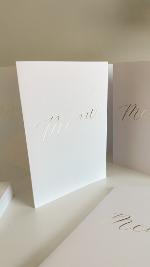 Menu Złocone - efekt mieniący stojące Kate