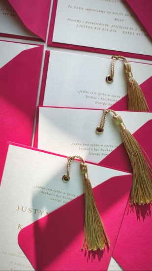 Zaproszenia na Ślub Helen, chwost, koperta, papeteria ślubna