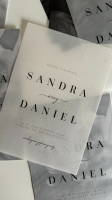 Nowoczesne Zaproszenia Ślubne ze Zdjęciem i Kalką „Sandra i Daniel”