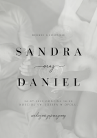 Nowoczesne Zaproszenia Ślubne ze Zdjęciem i Kalką „Sandra i Daniel”