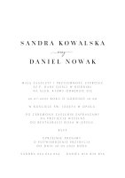 Nowoczesne Zaproszenia Ślubne ze Zdjęciem i Kalką „Sandra i Daniel”