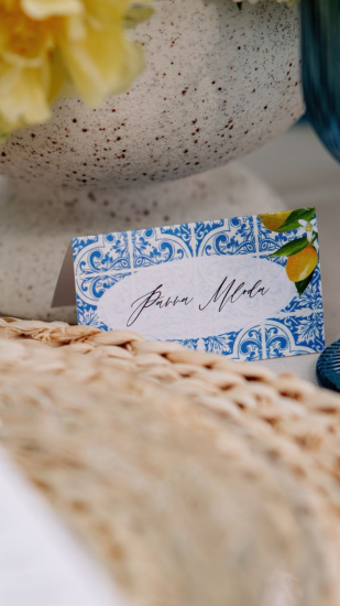 Winietka cytryny, papeteria ślubna