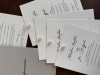 Zaproszenie Ślubne Eleganckie z Perłą i Szarym Etui Kieszonka